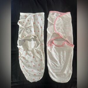 Infant Pink Floral Swaddle Sleep Sacks - Pack of 2